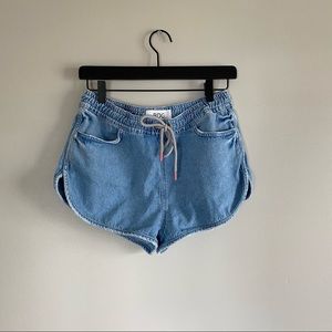 Denim Shorts with Tie